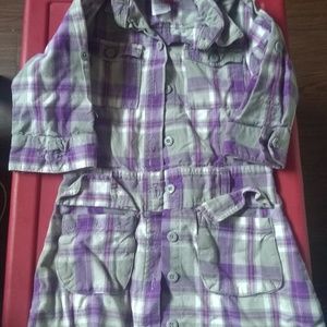 Denim plaid dress